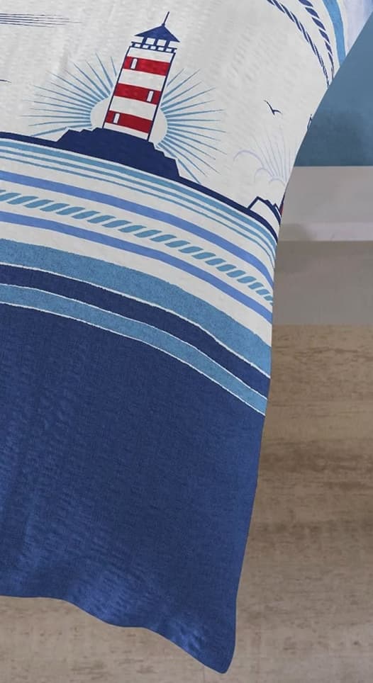 Traumschlaf Seersucker Bettwäsche Leuchtturm